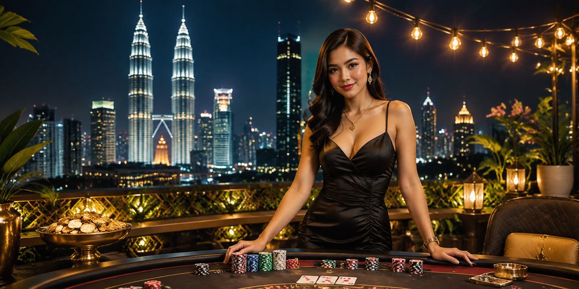 Pemain poker bergaya Melayu di Kuala Lumpur menikmati permainan kad dalam talian bersama rakan